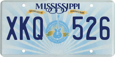 MS license plate XKQ526