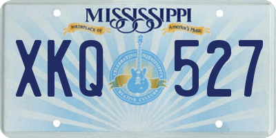MS license plate XKQ527