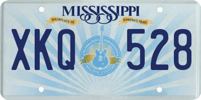 MS license plate XKQ528