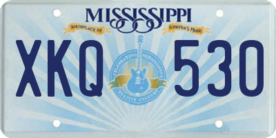 MS license plate XKQ530