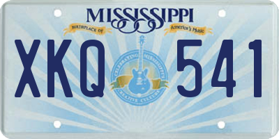 MS license plate XKQ541