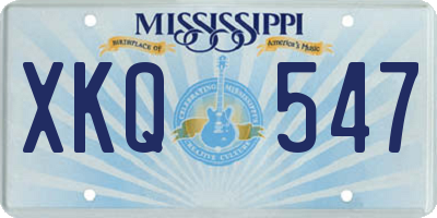 MS license plate XKQ547