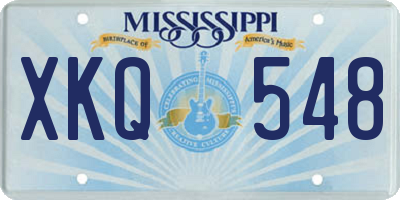 MS license plate XKQ548