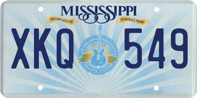 MS license plate XKQ549