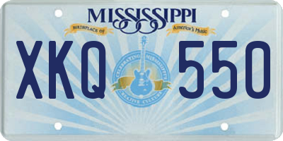 MS license plate XKQ550