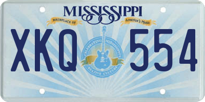 MS license plate XKQ554