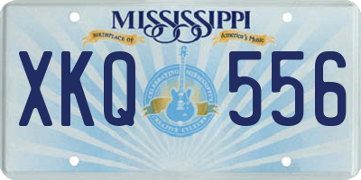 MS license plate XKQ556