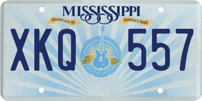 MS license plate XKQ557