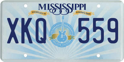 MS license plate XKQ559