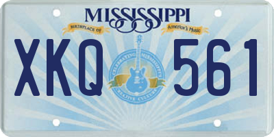 MS license plate XKQ561