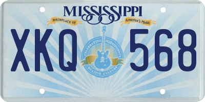 MS license plate XKQ568