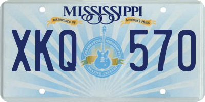 MS license plate XKQ570