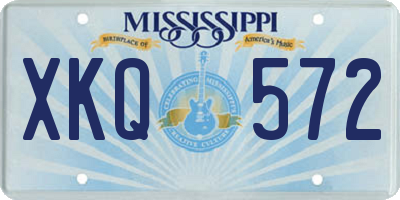 MS license plate XKQ572