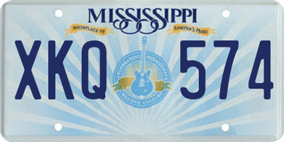 MS license plate XKQ574