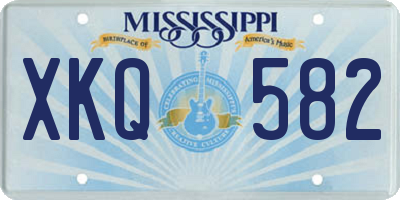 MS license plate XKQ582