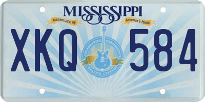 MS license plate XKQ584