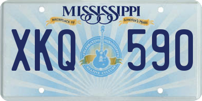 MS license plate XKQ590