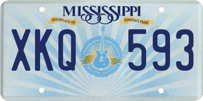MS license plate XKQ593