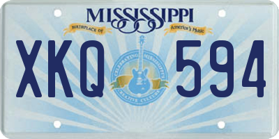 MS license plate XKQ594