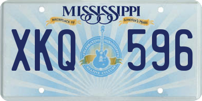 MS license plate XKQ596