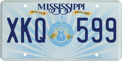 MS license plate XKQ599
