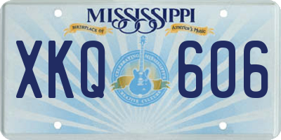 MS license plate XKQ606
