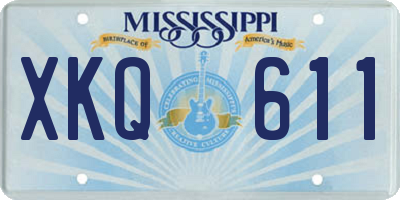 MS license plate XKQ611