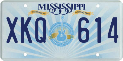 MS license plate XKQ614