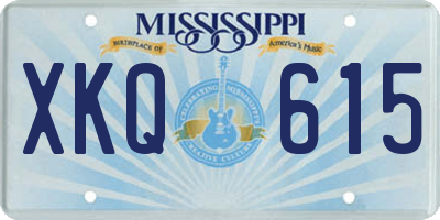 MS license plate XKQ615