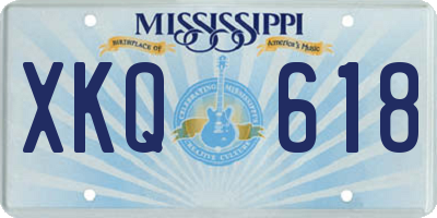 MS license plate XKQ618