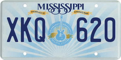 MS license plate XKQ620