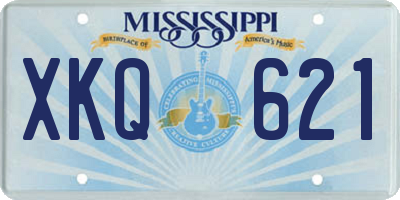 MS license plate XKQ621