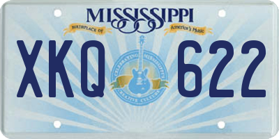 MS license plate XKQ622