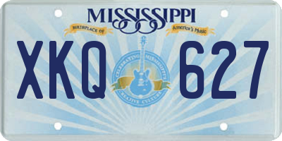 MS license plate XKQ627