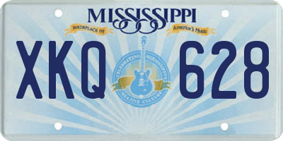MS license plate XKQ628