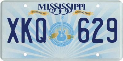 MS license plate XKQ629