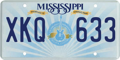 MS license plate XKQ633