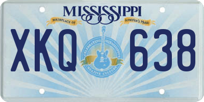 MS license plate XKQ638