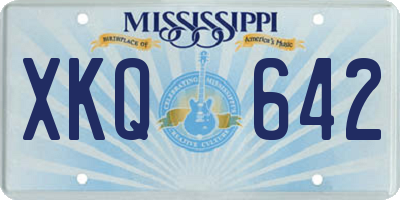 MS license plate XKQ642