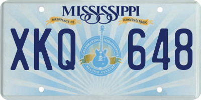MS license plate XKQ648