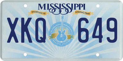 MS license plate XKQ649