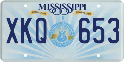 MS license plate XKQ653