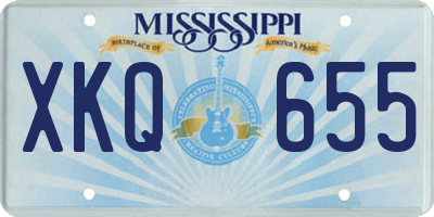 MS license plate XKQ655
