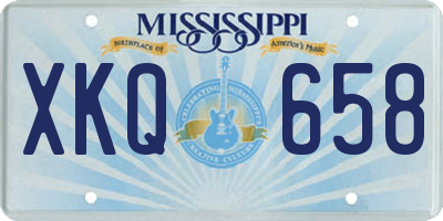 MS license plate XKQ658