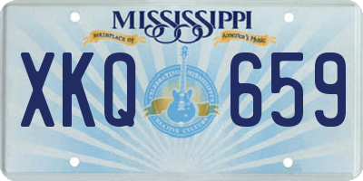 MS license plate XKQ659
