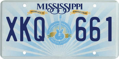 MS license plate XKQ661