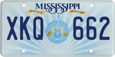 MS license plate XKQ662