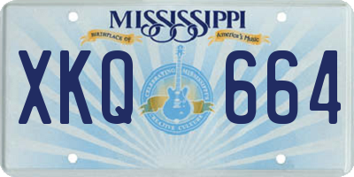 MS license plate XKQ664
