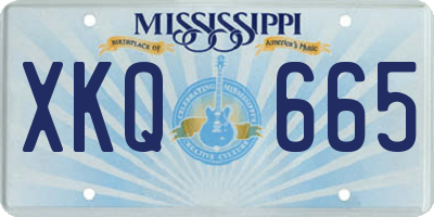 MS license plate XKQ665