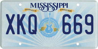 MS license plate XKQ669